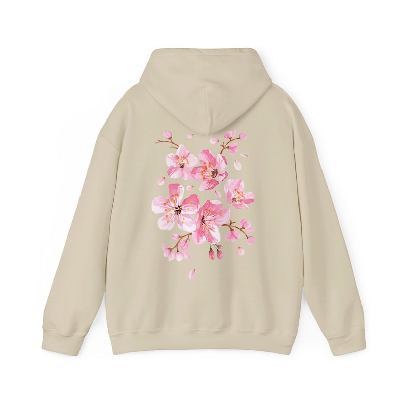 Cherry Blossom Hoodie Sakura Sweatshirt Flower Aesthetic Floral Top Japanese Streetwear Festival Sweater Travel Clothing Nature Stuff Comfy