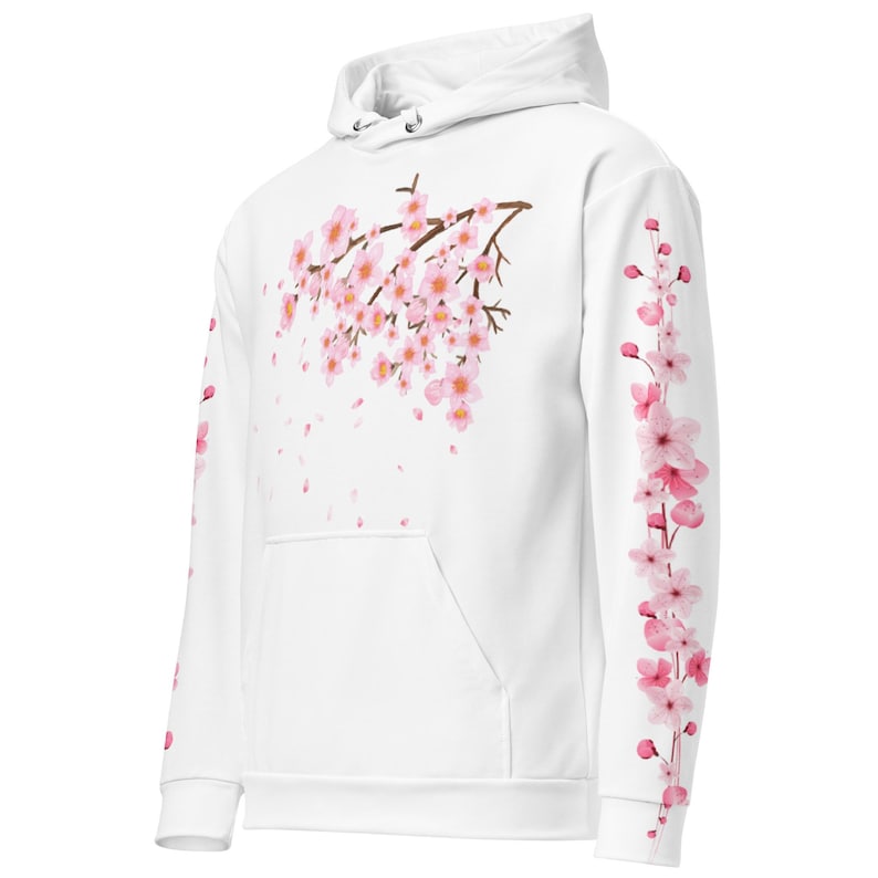 Sakura Cherry Blossom Hoodie - Spring Flowers Pink Vibes OOTD, Top for Stylish Spring Outfits